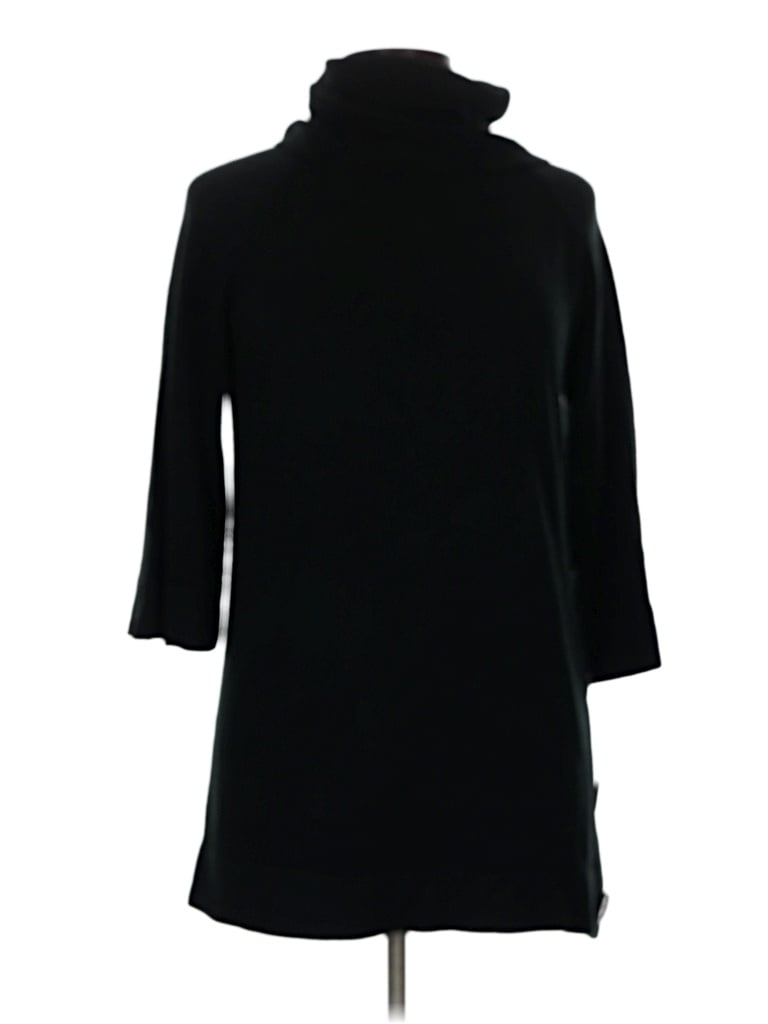 Pre-owned Carolyn Taylor 3/4 Sleeve Top Black Turtleneck Tops
