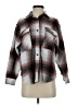 Dizzy Lizzy 100% Polyester Plaid Gray Long Sleeve Blouse Size S - photo 1