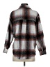 Dizzy Lizzy 100% Polyester Plaid Gray Long Sleeve Blouse Size S - photo 2