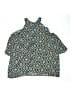 Lovemarks 100% Polyester Floral Paisley Teal Blue Sleeveless Blouse Size M - photo 2