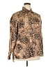 Westbound 100% Cotton Animal Print Brown Long Sleeve Blouse Size 2X - photo 1