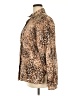 Westbound 100% Cotton Animal Print Brown Long Sleeve Blouse Size 2X - photo 5