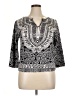 Take Two 100% Cotton Silver 3/4 Sleeve Blouse Size XL - photo 1
