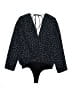 BCBGeneration 100% Polyester Polka Dots Black Blue Long Sleeve Blouse Size M - photo 2