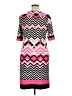 Karin Stevens Chevron-herringbone Pink Casual Dress Size 14 - photo 2