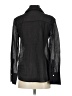 MNG 100% Ramie Black Long Sleeve Blouse Size 2 - photo 2