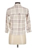 Bixby Nomad 100% Rayon Plaid Ivory 3/4 Sleeve Button-Down Shirt Size M - photo 2