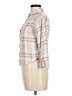 Bixby Nomad 100% Rayon Plaid Ivory 3/4 Sleeve Button-Down Shirt Size M - photo 5
