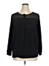 DKNY Jeans 100% Polyester Black Long Sleeve Blouse Size 14 - photo 1