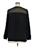 DKNY Jeans 100% Polyester Black Long Sleeve Blouse Size 14 - photo 2