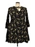 Torrid 100% Rayon Floral Black Casual Dress Size 2X Plus (2) - photo 1