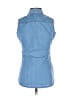 True Love Blue Sleeveless Button-Down Shirt Size S - photo 2