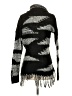 Venus 100% Acrylic Animal Print Black Turtleneck Sweater Size XS - photo 2