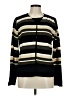 Sag Harbor 100% Acrylic Stripes Black Cardigan Size M - photo 1