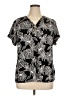80 Park Black Short Sleeve Blouse Size 1X - photo 1