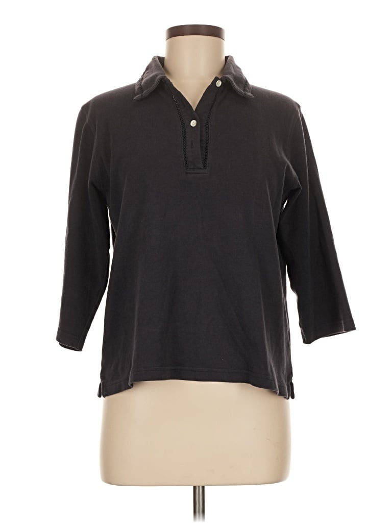 Pre-owned Orvis 3/4 Sleeve Button Down Shirt In Black