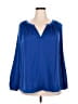 Apt. 9 100% Polyester Blue Long Sleeve Blouse Size 2X - photo 1