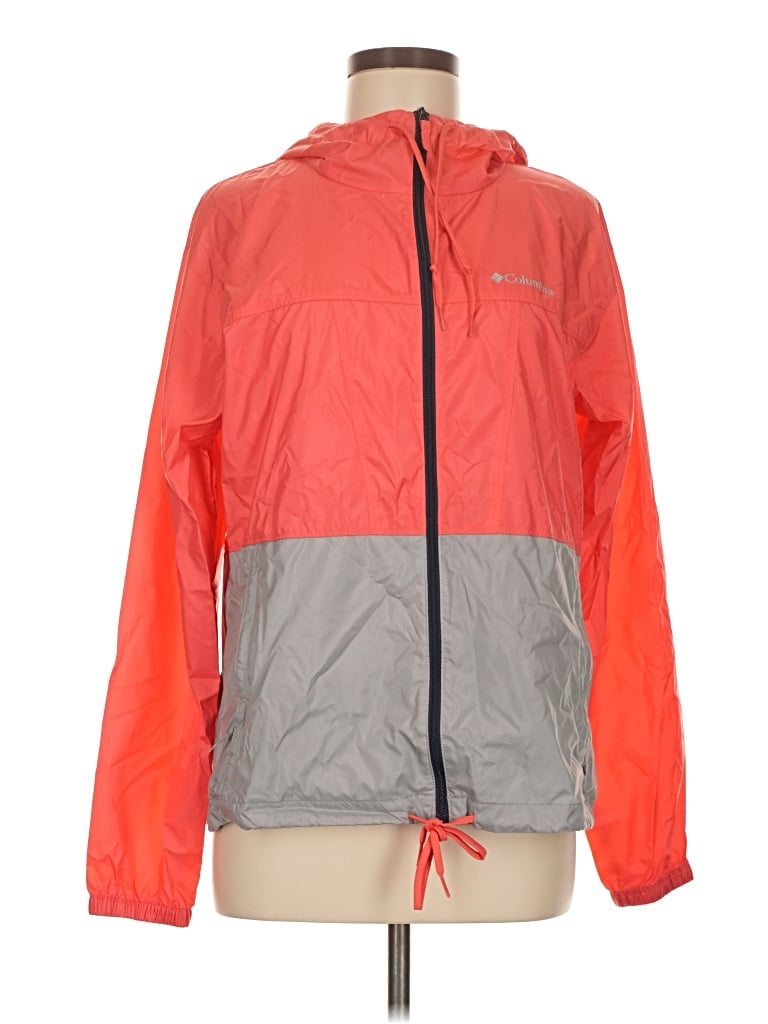 Pre-owned Columbia Windbreaker Jacket In Orange