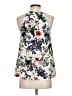 Lila Rose 100% Polyester Floral White Sleeveless Blouse Size S - photo 2