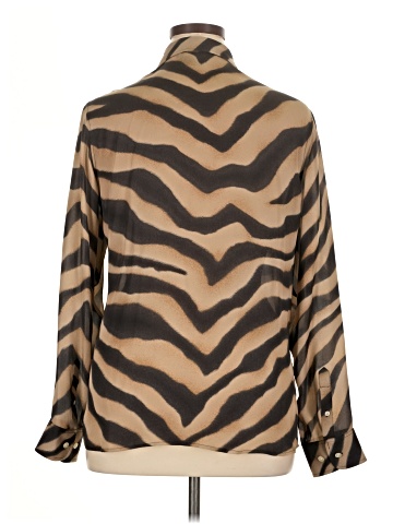 Lauren by Ralph Lauren Long Sleeve Silk Top (view 2)