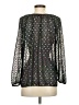 J.Crew 100% Polyester Polka Dots Black Long Sleeve Blouse Size S - photo 2