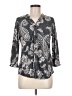 Amana Paisley Gray 3/4 Sleeve Blouse Size M - photo 1
