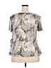 S. Levine Silver Short Sleeve Blouse Size 2X - photo 2