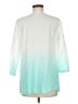 Krazy Kat 100% Cotton Teal 3/4 Sleeve Blouse Size M - photo 2