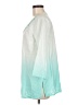 Krazy Kat 100% Cotton Teal 3/4 Sleeve Blouse Size M - photo 5