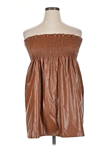 Acting Pro Faux Leather Skirt (view 1)