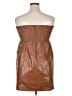Acting Pro Brown Faux Leather Skirt Size XL - photo 2