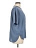 Uniqlo 100% Polyester Blue Short Sleeve Blouse Size M - photo 4