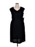 Studio C Solid Black Cocktail Dress Size 18W - photo 1