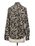 Halogen 100% Polyester Animal Print Tan Long Sleeve Blouse Size XS - photo 2