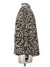 Halogen 100% Polyester Animal Print Tan Long Sleeve Blouse Size XS - photo 5