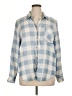Billy T 100% Lyocell Checkered-gingham Blue Long Sleeve Button-Down Shirt Size XL - photo 1