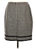 Petite Sophisticate Chevron-herringbone Gray Wool Skirt Size 12 - photo 2