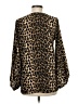 Belongsci Animal Print Brown Long Sleeve Blouse Size M - photo 2