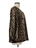 Belongsci Animal Print Brown Long Sleeve Blouse Size M - photo 4