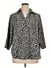 Shein Curve Animal Print Gray 3/4 Sleeve Blouse Size 14 Plus (1) - photo 1