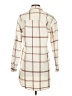 Universal Thread 100% Cotton Plaid Ivory 3/4 Sleeve Button-Down Shirt Size XS - photo 2