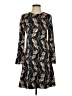 Goat 100% Polyester Paisley Black Casual Dress Size 2 - photo 1