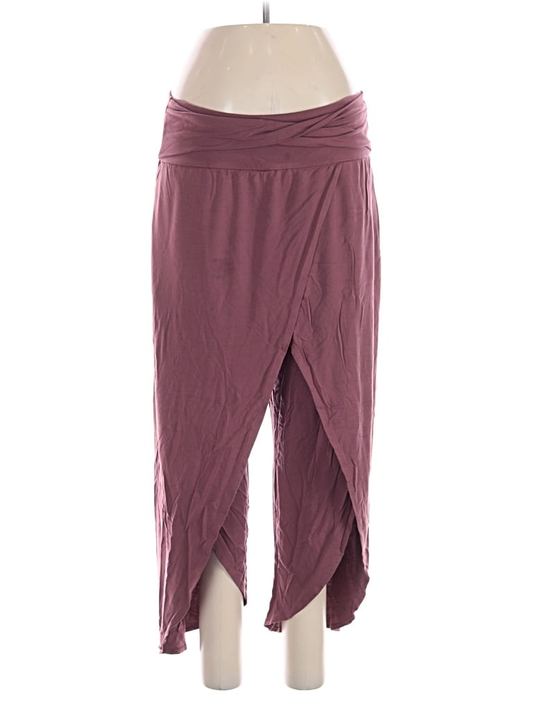Pre-owned Athleta Active Pants In Burgundy