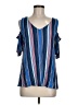 Analili Blue Short Sleeve Blouse Size M - photo 1