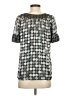 BCBGMAXAZRIA Silver Short Sleeve Blouse Size XXS - photo 2