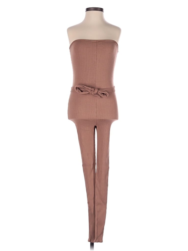 Pre-owned Naked Wardrobe Jumpsuit In Tan