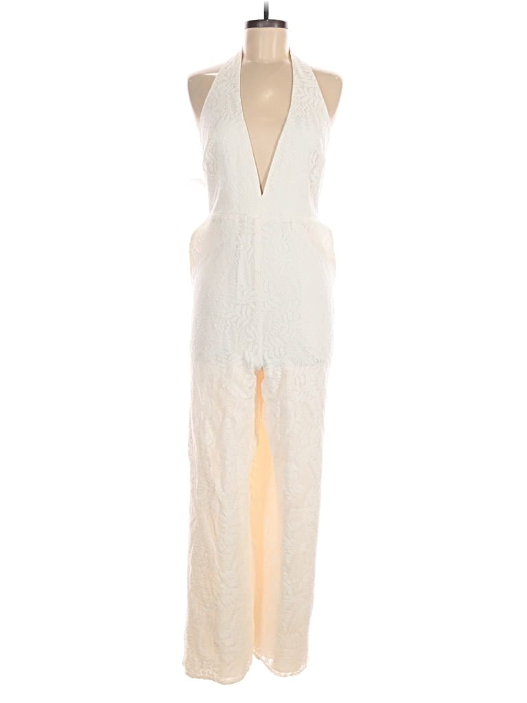 Pre-owned Fame And Partners Jumpsuit In White