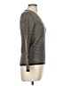 Calvin Klein 100% Merino Wool Chevron-herringbone Gray Wool Pullover Sweater Size M - photo 4