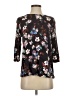 J.Jill Floral Black 3/4 Sleeve Blouse Size S - photo 1