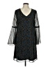 CAbi 100% Polyester Print Blue Casual Dress Size M - photo 1